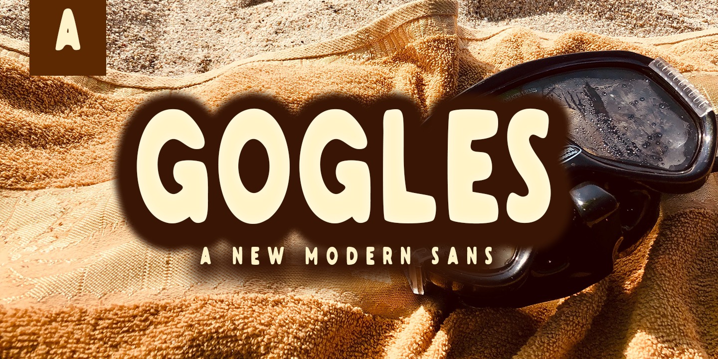 Beispiel einer Gogles Regular-Schriftart